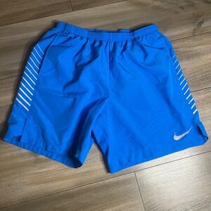 Nike Dri Fit‎ Mens Running Shorts Blue Athletic Gym Workout Size Large Bin P-4